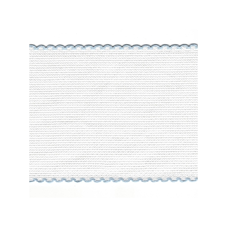 AIDA BAND 5CM 14 COUNT - BABY BLUE TRIM - BY THE METER