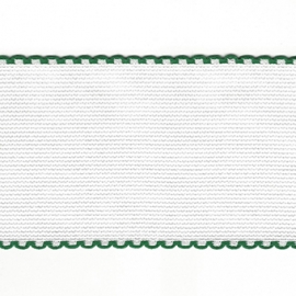 AIDA BAND 5CM 14 COUNT - GREEN TRIM - BY THE METER