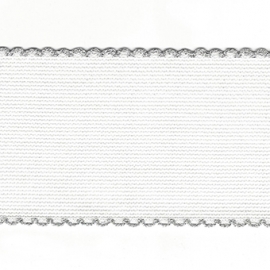 AIDA BAND 5CM 14 COUNT - SILVER TRIM - BY THE METER