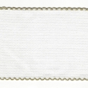 ZWEIGART AIDA BAND 10CM 14 COUNT - OFF WHITE/GOLD TRIM - BY THE METER