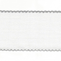ZWEIGART AIDA BAND 10CM 14 COUNT - WHITE/ SILVER TRIM - BY THE METER
