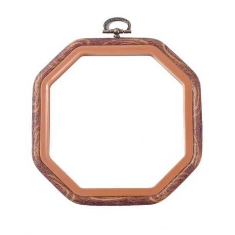 HEXAGON PLASTIC EMBROIDERY HOOP 14 X 14CM