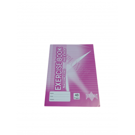 DIPLOMAT EXERCISE BOOK NARROW RED & BLUE LINES 48 PAGES