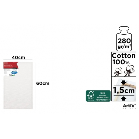 STRETCHED CANVAS 100 X 120CM BY 1.5CM