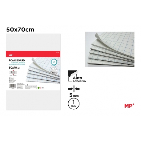 ADHESIVE FOAM BOARD 5MM - 29.7 X 42CM