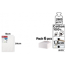 STRETCHED CANVAS 18 X 24 - 6 PACK ECONOMY