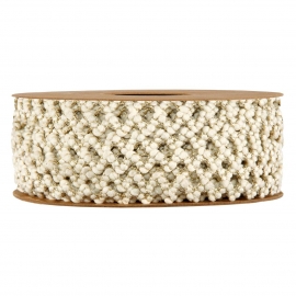 CORDINO GLITTER WAVES 5MM - CREAM BY THE METER