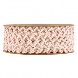 CORDINO GLITTER WAVES 5MM - PINK BY THE METER