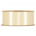 RIBBON SATINE` 40MM - CREAM BY THE METER