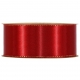 RIBBON SATINE` 40MM - RED DAHLIA BY THE METER