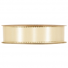RIBBON SATINE` 25MM - CREAM BY THE METER