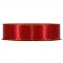 RIBBON SATINE` 25MM - RED DAHLIA BY THE METER