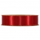 RIBBON SATINE` 25MM - RED DAHLIA BY THE METER