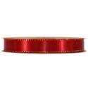 RIBBON SATINE` 15MM - RED DAHLIA BY THE METER