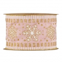 RIBBON SNOWFLAKE IN PINK 63MM BY THE METER