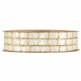 RIBBON JADE 7MM - CREAM BY THE METER