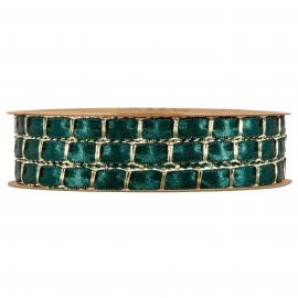 RIBBON JADE 7MM - DARK GREEN BY THE METER