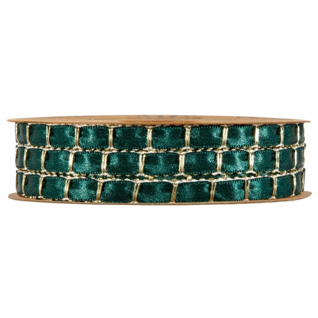 RIBBON JADE 7MM - DARK GREEN BY THE METER