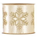 LUXURY SNOWFLAKES 10CM - CREAM BY THE METER
