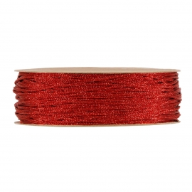SATIN RIBBON 3MM - RED BY THE METER