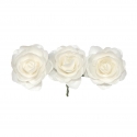 12PCS PAPER ROSES CM3.5 - WHITE