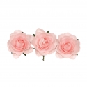 12PCS PAPER ROSES CM3.5 - PINK