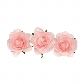 12PCS PAPER ROSES CM3.5 - PINK