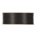 SATIN RIBBON 25MM - BLACK BY THE METER