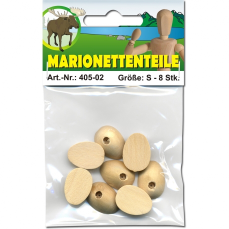 WOODEN MARIONETTE  6PCS 25 X 20MM 9MM HIGH