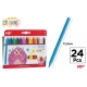 PLASTIC WAX CRAYONS KIDS 24 PCS