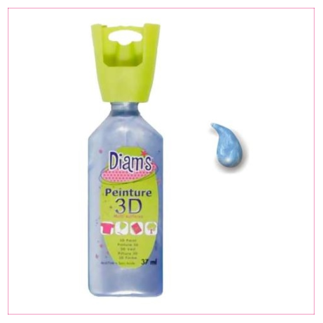 DIAMS 3D - PEARL - BLEU TROPICAL