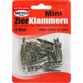 Meyco - Mini Laundry Clips - Silver