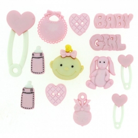 Dress It Up Buttons - Baby Girl