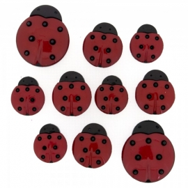 Dress It Up Buttons - Ladybugs 