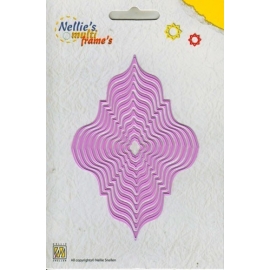Nellie's - Multi Frame Dies - Straight Dotted Oval 
