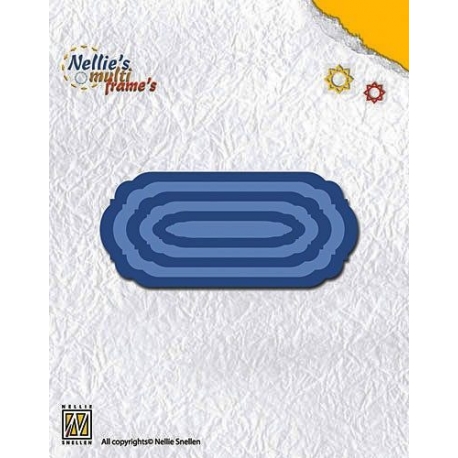 Nellie's - Multi Frame Dies - Straight Dotted Oval 