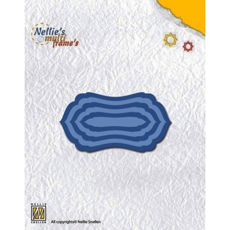 Nellie's - Multi Frame Dies - Straight Dotted Oval 
