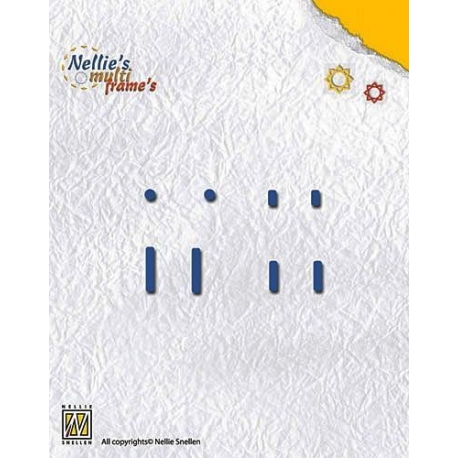 Nellie's - Multi Frame Dies - Straight Dotted Oval 