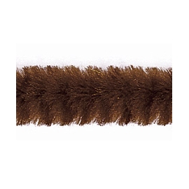 Chenille Sticks - Brown, Size: 8,0mm - 50cm, 10pieces. 