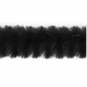 Chenille Sticks - Black, Size: 8,0mm - 50cm, 10pieces. 