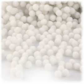 Pom Poms 3mm - White 
