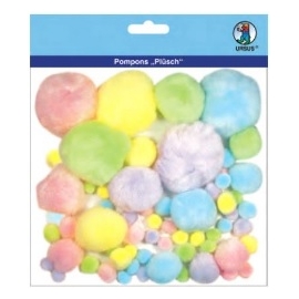 Glitter Pom Poms - Different Colours & Sizes