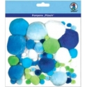 Glitter Pom Poms - Different Colours & Sizes