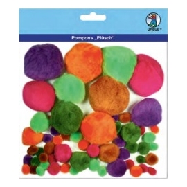 Glitter Pom Poms - Different Colours & Sizes