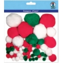 Glitter Pom Poms - Different Colours & Sizes