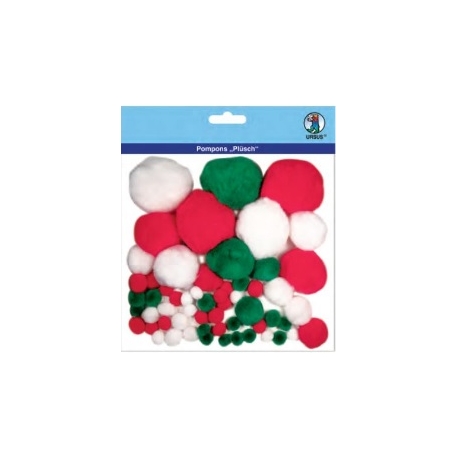 Glitter Pom Poms - Different Colours & Sizes