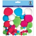 Glitter Pom Poms - Different Colours & Sizes