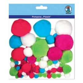 Glitter Pom Poms - Different Colours & Sizes