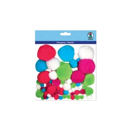 Glitter Pom Poms - Different Colours & Sizes