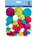 Glitter Pom Poms - Different Colours & Sizes